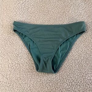 Women's Ribbed teal Bikini Bottom